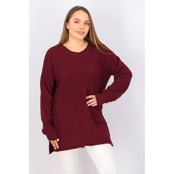 Pinque Women Crew Neck Long Sleeves Textured Sweater Size S - Picture 2 of 9